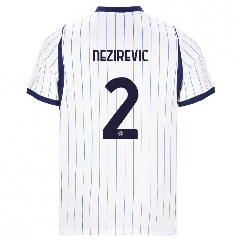 Danxen Dames Alem Nezirevic #2 Wit Marineblauw Uitshirt Uittenue 2026/27 T-Shirt België