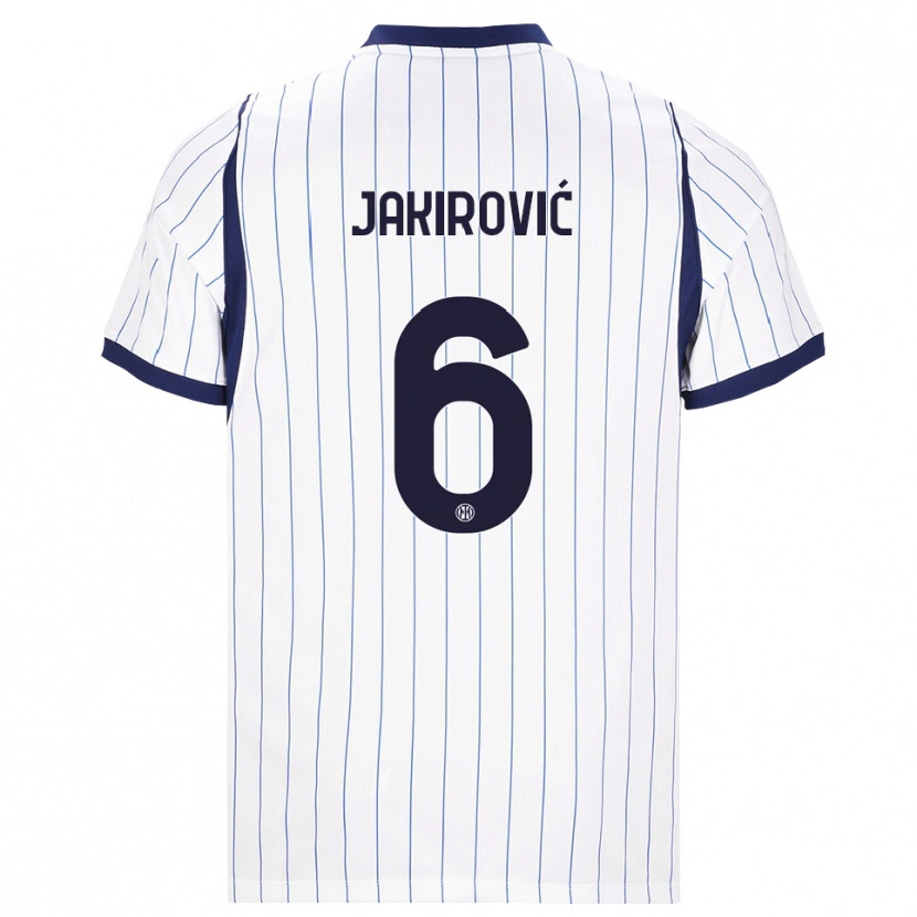 Danxen Dames Leon Jakirović #6 Wit Marineblauw Uitshirt Uittenue 2026/27 T-Shirt België