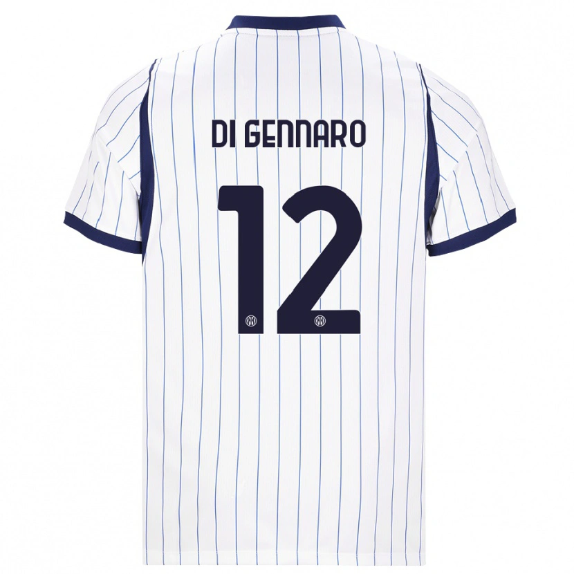 Danxen Dames Raffaele Di Gennaro #12 Wit Marineblauw Uitshirt Uittenue 2026/27 T-Shirt België