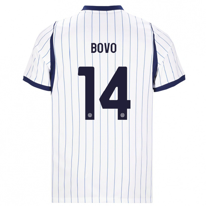 Danxen Dames Leonardo Bovo #14 Wit Marineblauw Uitshirt Uittenue 2026/27 T-Shirt België