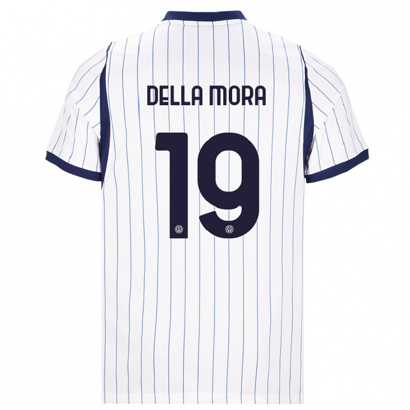 Danxen Dames Tommaso Della Mora #19 Wit Marineblauw Uitshirt Uittenue 2026/27 T-Shirt België