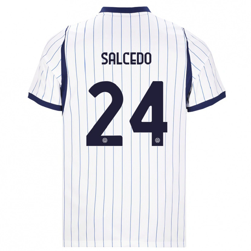 Danxen Dames Eddie Salcedo #24 Wit Marineblauw Uitshirt Uittenue 2026/27 T-Shirt België