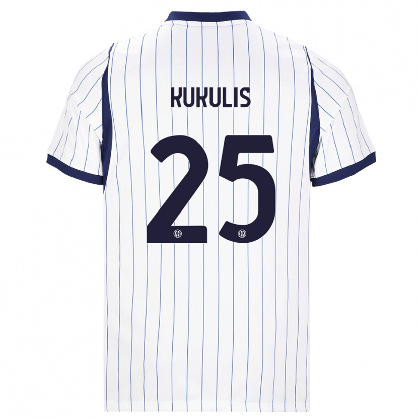Danxen Dames Roberts Kukulis #25 Wit Marineblauw Uitshirt Uittenue 2026/27 T-Shirt België