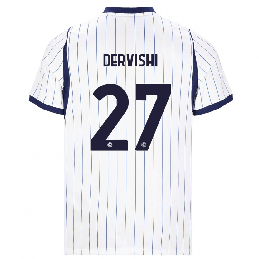 Danxen Dames Kristian Dervishi #27 Wit Marineblauw Uitshirt Uittenue 2026/27 T-Shirt België