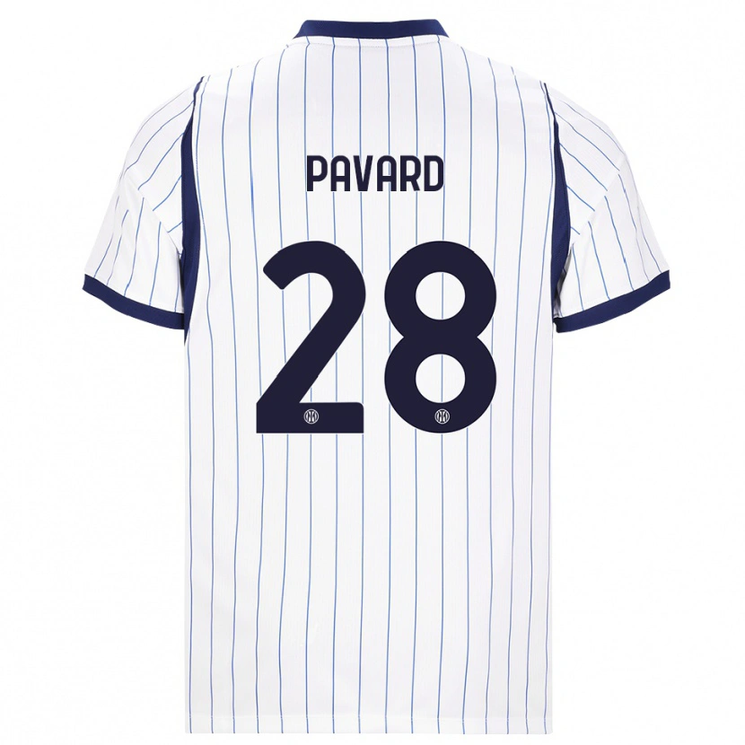 Danxen Dames Benjamin Pavard #28 Wit Marineblauw Uitshirt Uittenue 2026/27 T-Shirt België