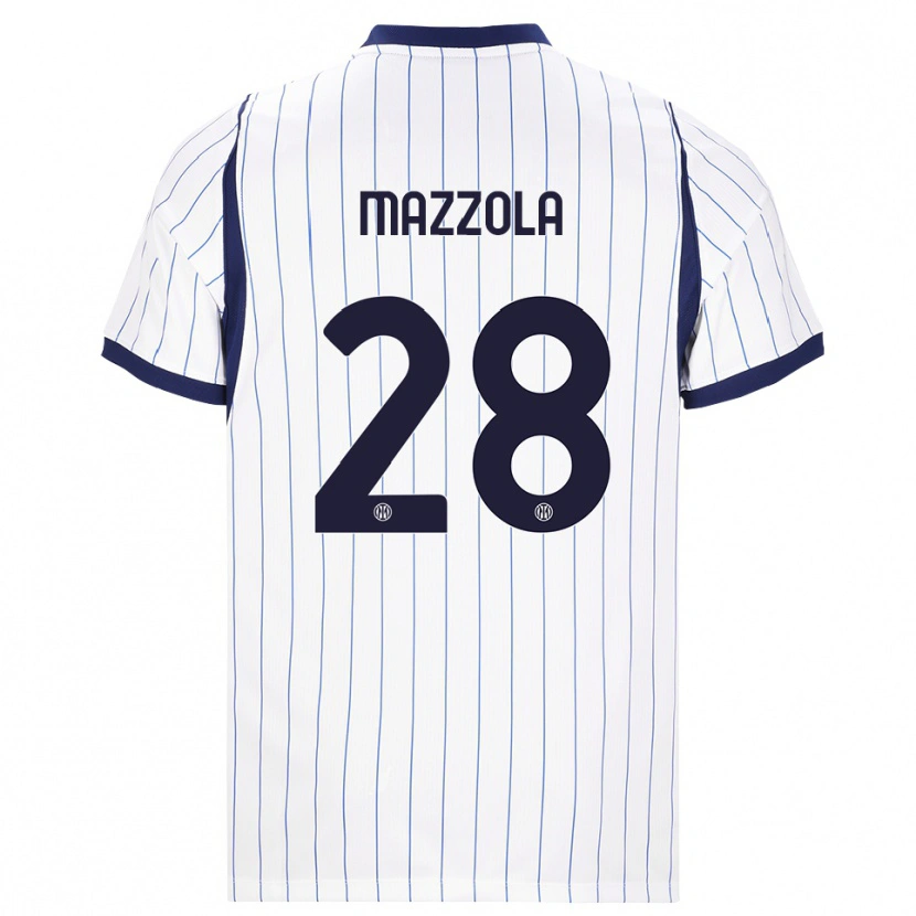 Danxen Dames Giuseppe Mazzola #28 Wit Marineblauw Uitshirt Uittenue 2026/27 T-Shirt België
