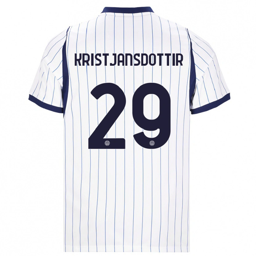 Danxen Dames Anna Bjork Kristjansdottir #29 Wit Marineblauw Uitshirt Uittenue 2026/27 T-Shirt België