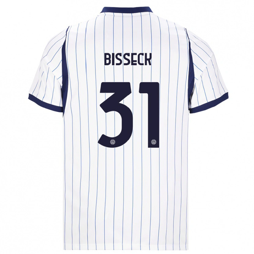 Danxen Dames Yann Bisseck #31 Wit Marineblauw Uitshirt Uittenue 2026/27 T-Shirt België