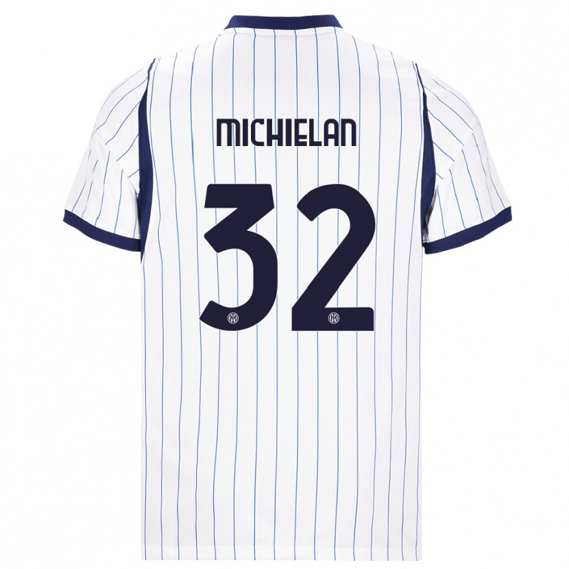Danxen Dames Mattia Michielan #32 Wit Marineblauw Uitshirt Uittenue 2026/27 T-Shirt België