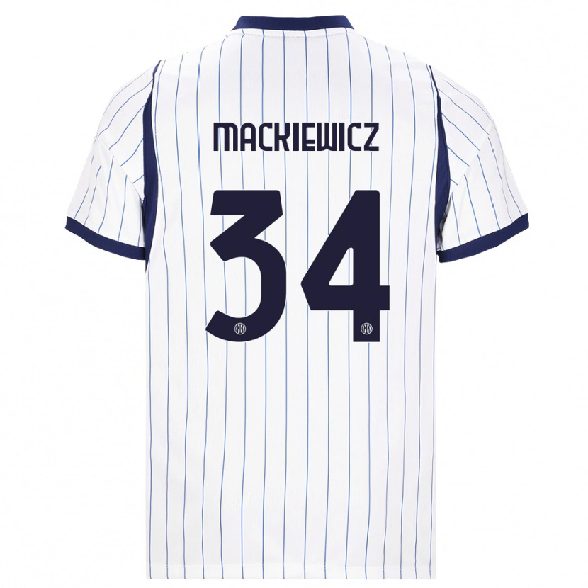 Danxen Dames Patryk Mackiewicz #34 Wit Marineblauw Uitshirt Uittenue 2026/27 T-Shirt België