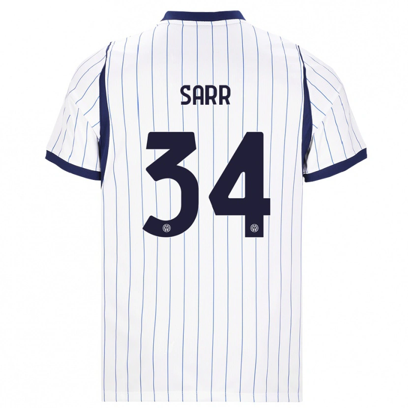 Danxen Dames Amadou Sarr #34 Wit Marineblauw Uitshirt Uittenue 2026/27 T-Shirt België