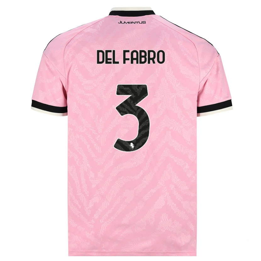 Danxen Dames Jacopo Del Fabro #3 Roze Zwart Uitshirt Uittenue 2026/27 T-Shirt België