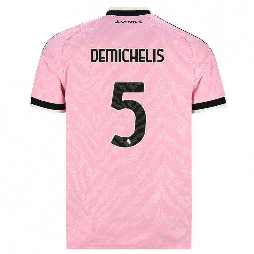 Danxen Dames Emanuele Demichelis #5 Roze Zwart Uitshirt Uittenue 2026/27 T-Shirt België