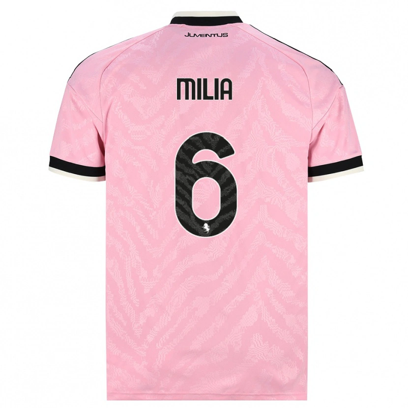 Danxen Dames Nicolò Milia #6 Roze Zwart Uitshirt Uittenue 2026/27 T-Shirt België