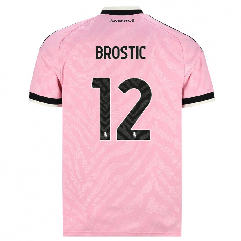 Danxen Dames Gabriel Broștic #12 Roze Zwart Uitshirt Uittenue 2026/27 T-Shirt België