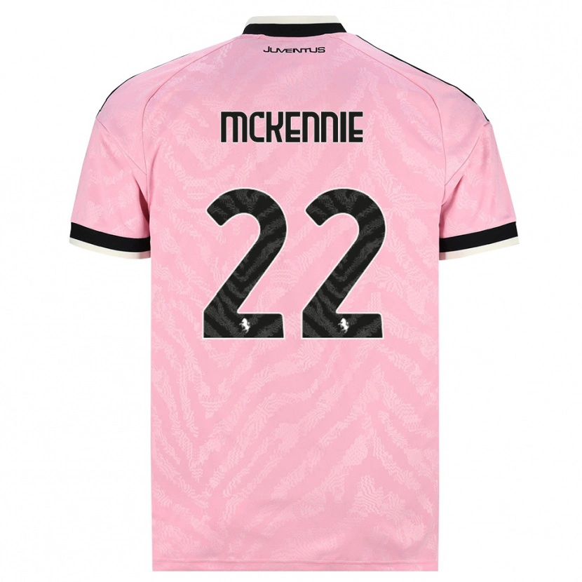 Danxen Dames Weston Mckennie #22 Roze Zwart Uitshirt Uittenue 2026/27 T-Shirt België
