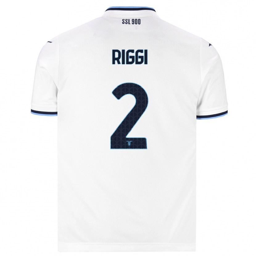 Danxen Dames Emanuele Riggi #2 Wit Marineblauw Uitshirt Uittenue 2026/27 T-Shirt België