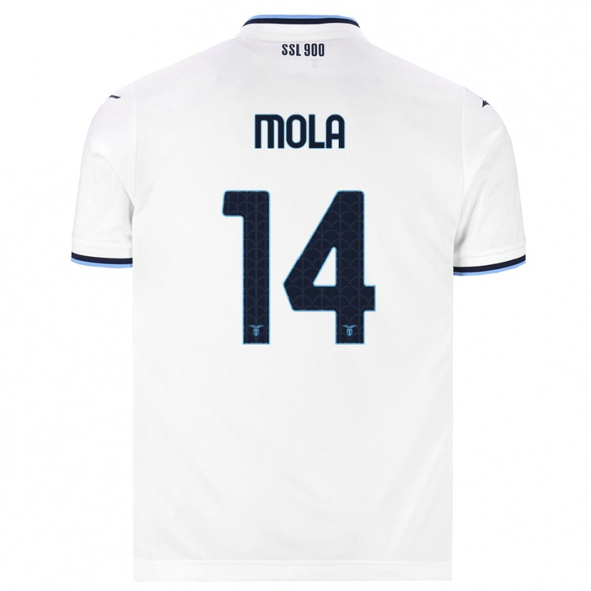 Danxen Dames Tommaso Mola #14 Wit Marineblauw Uitshirt Uittenue 2026/27 T-Shirt België