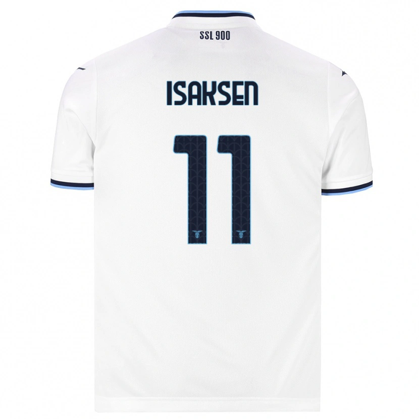 Danxen Dames Gustav Isaksen #11 Wit Marineblauw Uitshirt Uittenue 2026/27 T-Shirt België