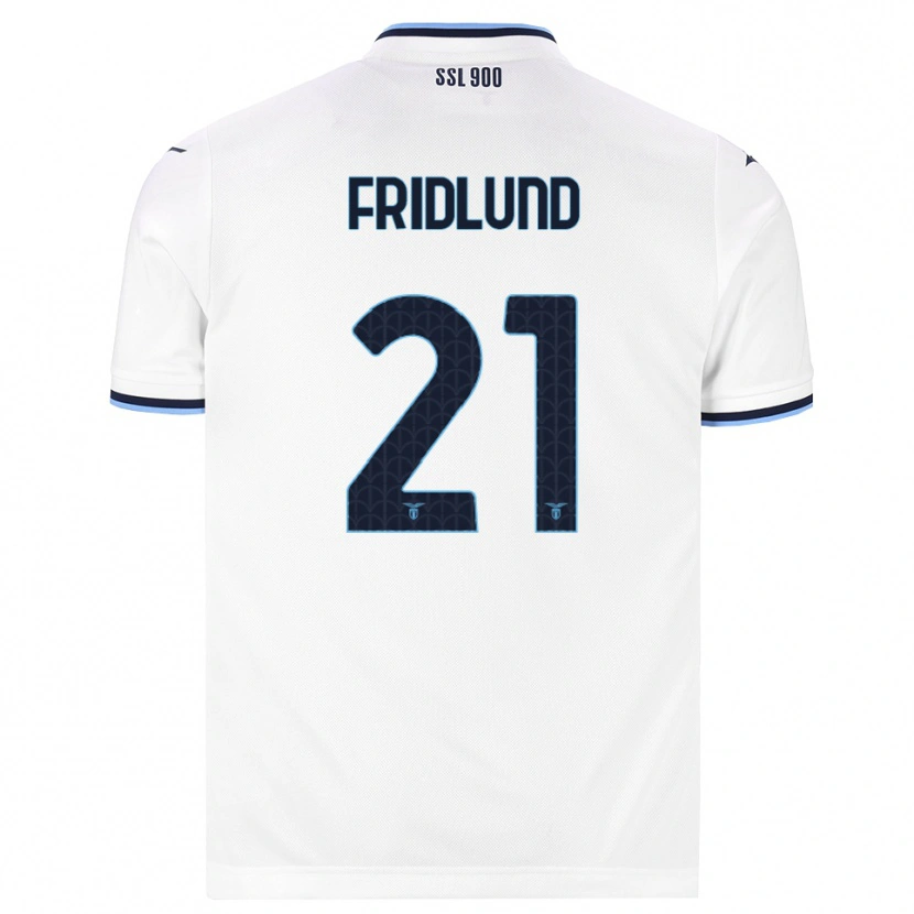 Danxen Dames Johanne Fridlund #21 Wit Marineblauw Uitshirt Uittenue 2026/27 T-Shirt België