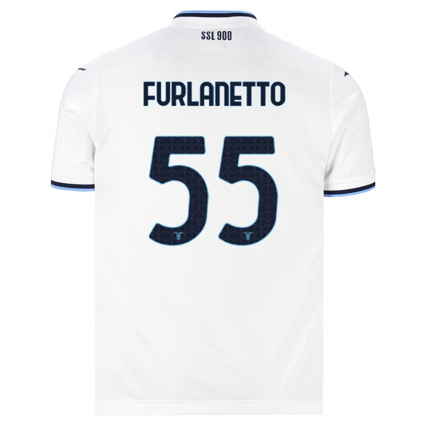 Danxen Dames Alessio Furlanetto #55 Wit Marineblauw Uitshirt Uittenue 2026/27 T-Shirt België