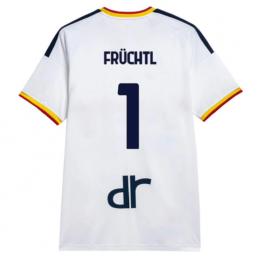 Danxen Dames Christian Früchtl #1 Wit Geel Rood Uitshirt Uittenue 2026/27 T-Shirt België