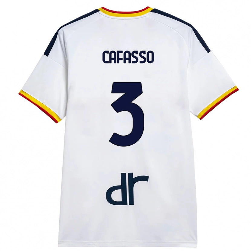 Danxen Dames Giuseppe Cafasso #3 Wit Geel Rood Uitshirt Uittenue 2026/27 T-Shirt België