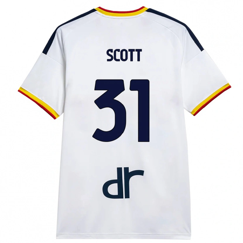Danxen Dames Elijah Scott #31 Wit Geel Rood Uitshirt Uittenue 2026/27 T-Shirt België