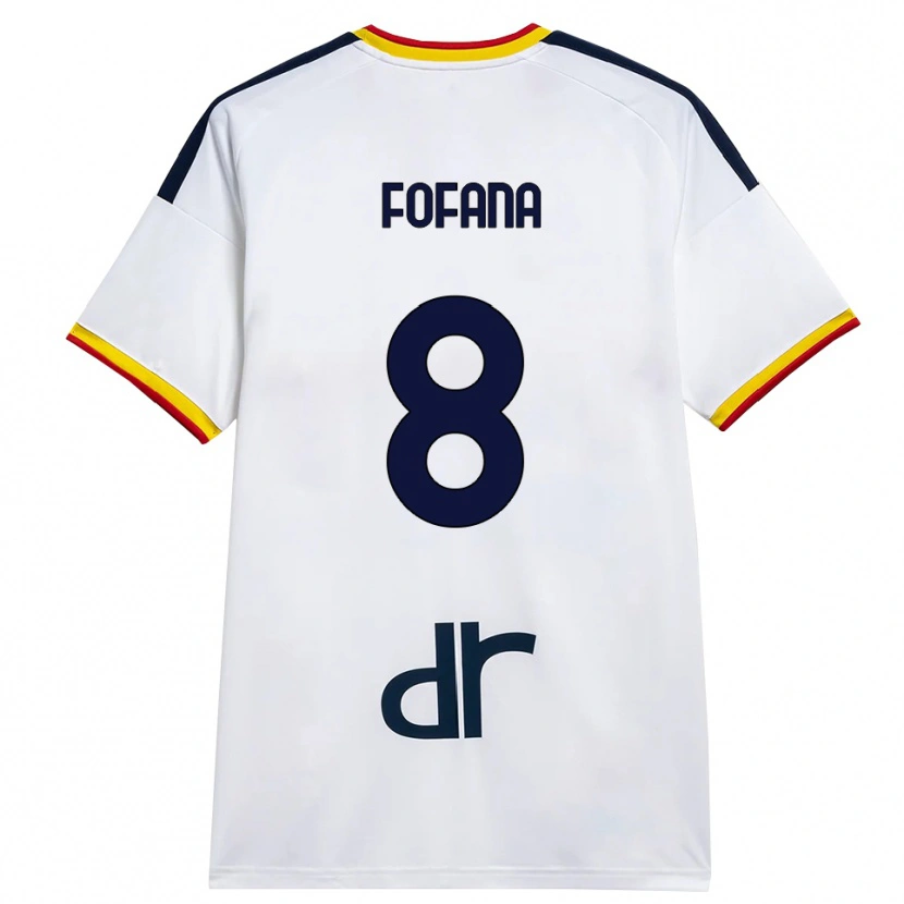 Danxen Dames Sadik Fofana #8 Wit Geel Rood Uitshirt Uittenue 2026/27 T-Shirt België