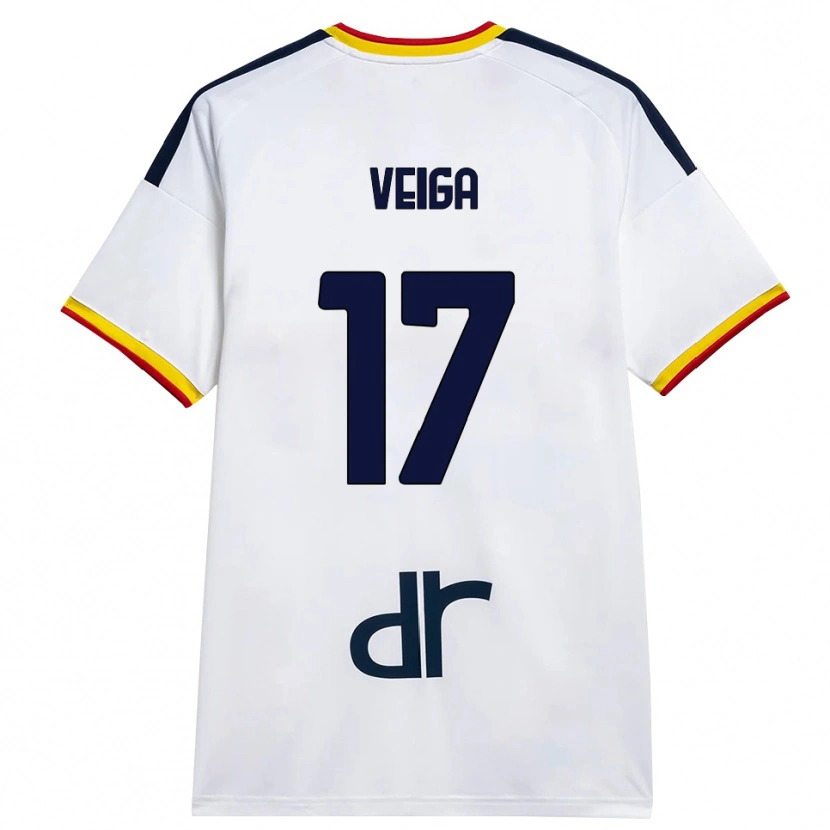Danxen Dames Danilo Veiga #17 Wit Geel Rood Uitshirt Uittenue 2026/27 T-Shirt België