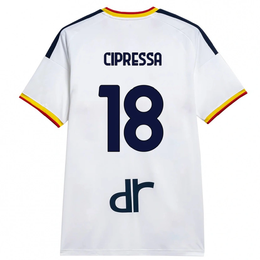 Danxen Dames Lorenzo Cipressa #18 Wit Geel Rood Uitshirt Uittenue 2026/27 T-Shirt België