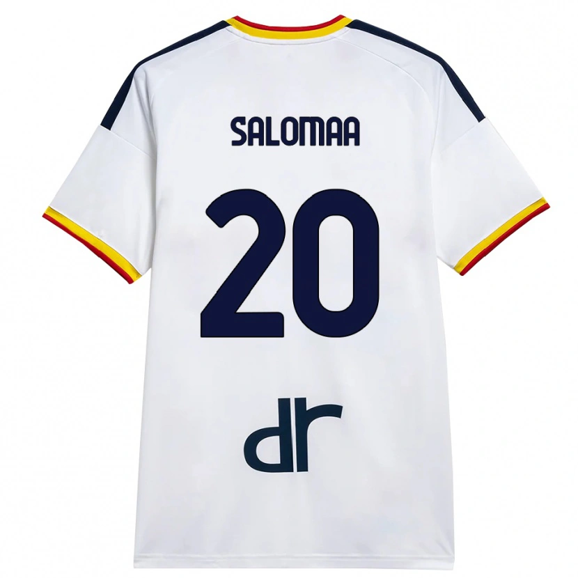 Danxen Dames Henri Salomaa #20 Wit Geel Rood Uitshirt Uittenue 2026/27 T-Shirt België