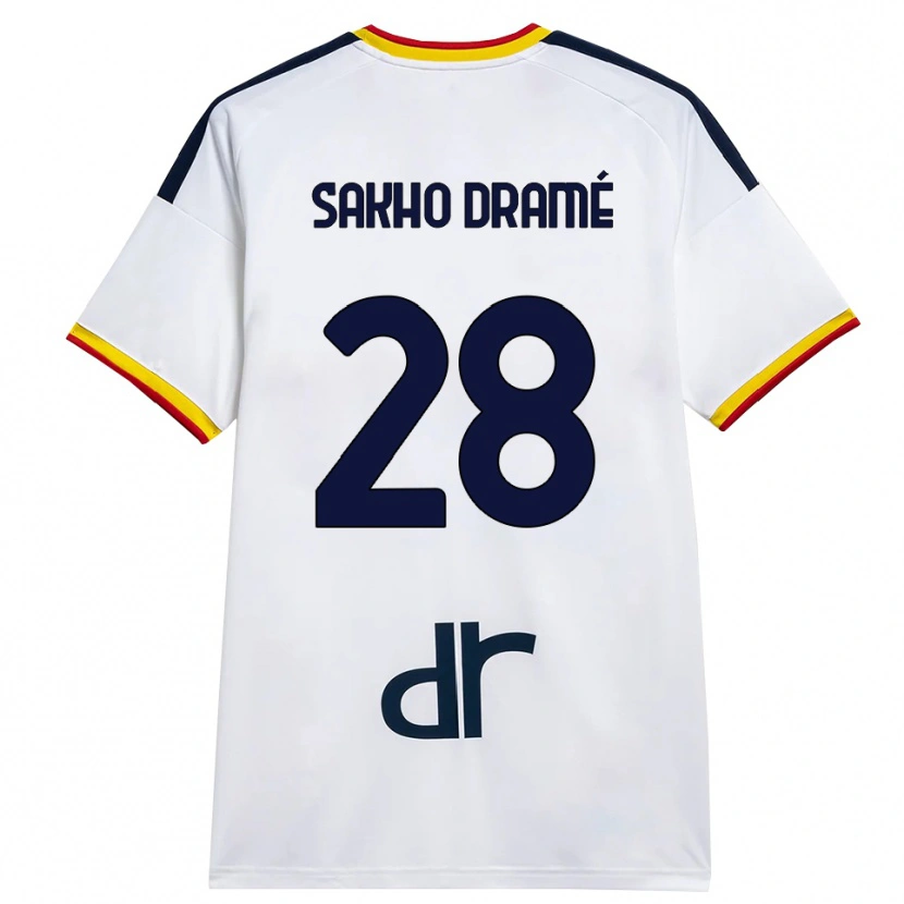 Danxen Dames Samba Sakho Dramé #28 Wit Geel Rood Uitshirt Uittenue 2026/27 T-Shirt België