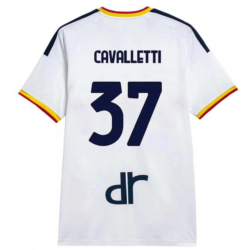 Danxen Dames Cristian Cavalletti #37 Wit Geel Rood Uitshirt Uittenue 2026/27 T-Shirt België