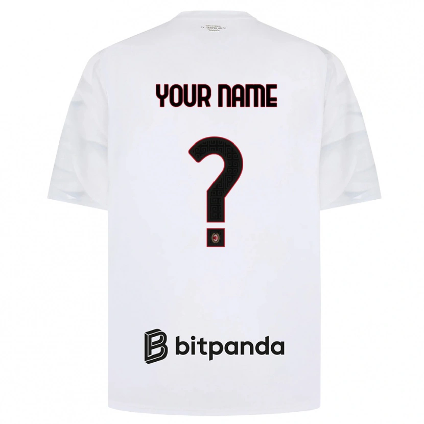 Danxen Dames Uw Naam #0 Wit Rood Zwart Uitshirt Uittenue 2026/27 T-Shirt België