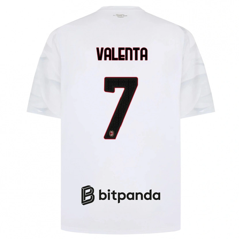Danxen Dames Tommaso Valenta #7 Wit Rood Zwart Uitshirt Uittenue 2026/27 T-Shirt België