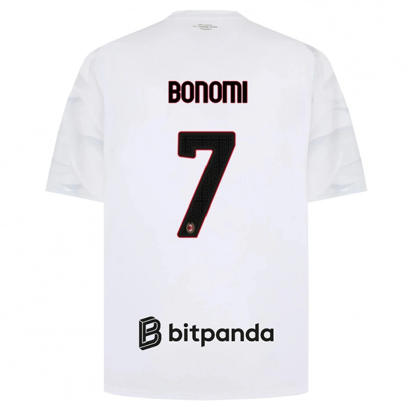 Danxen Dames Alessandro Bonomi #7 Wit Rood Zwart Uitshirt Uittenue 2026/27 T-Shirt België