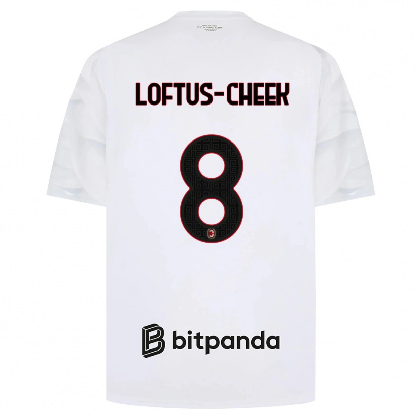 Danxen Dames Ruben Loftus-Cheek #8 Wit Rood Zwart Uitshirt Uittenue 2026/27 T-Shirt België