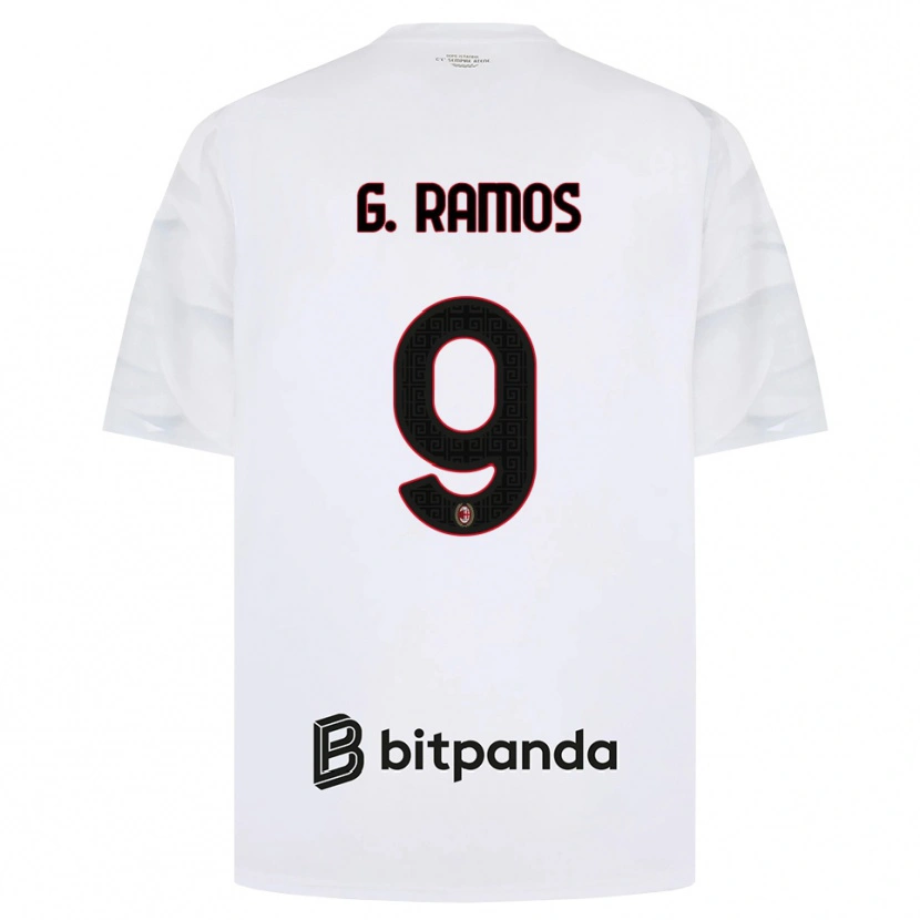 Danxen Dames Gonçalo Ramos #9 Wit Rood Zwart Uitshirt Uittenue 2026/27 T-Shirt België