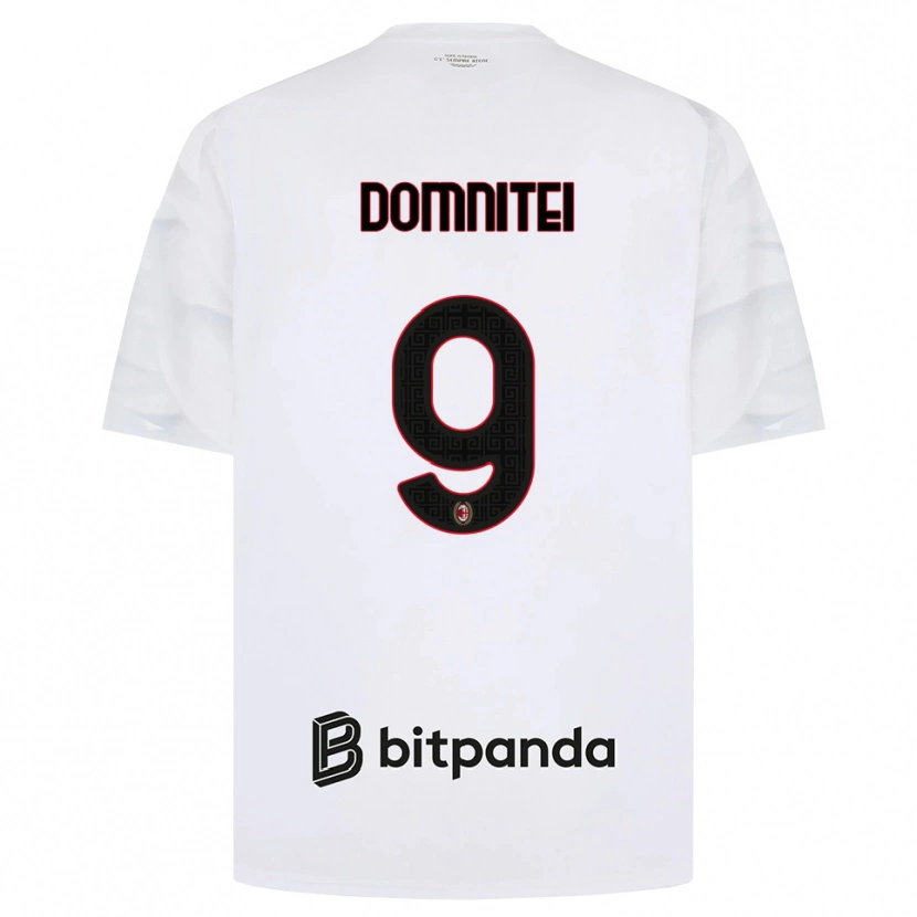 Danxen Dames Francesco Domniței #9 Wit Rood Zwart Uitshirt Uittenue 2026/27 T-Shirt België