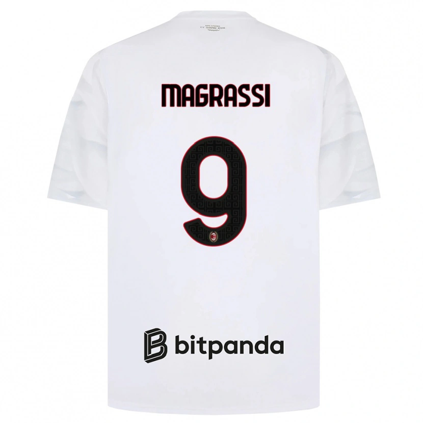 Danxen Dames Andrea Magrassi #9 Wit Rood Zwart Uitshirt Uittenue 2026/27 T-Shirt België