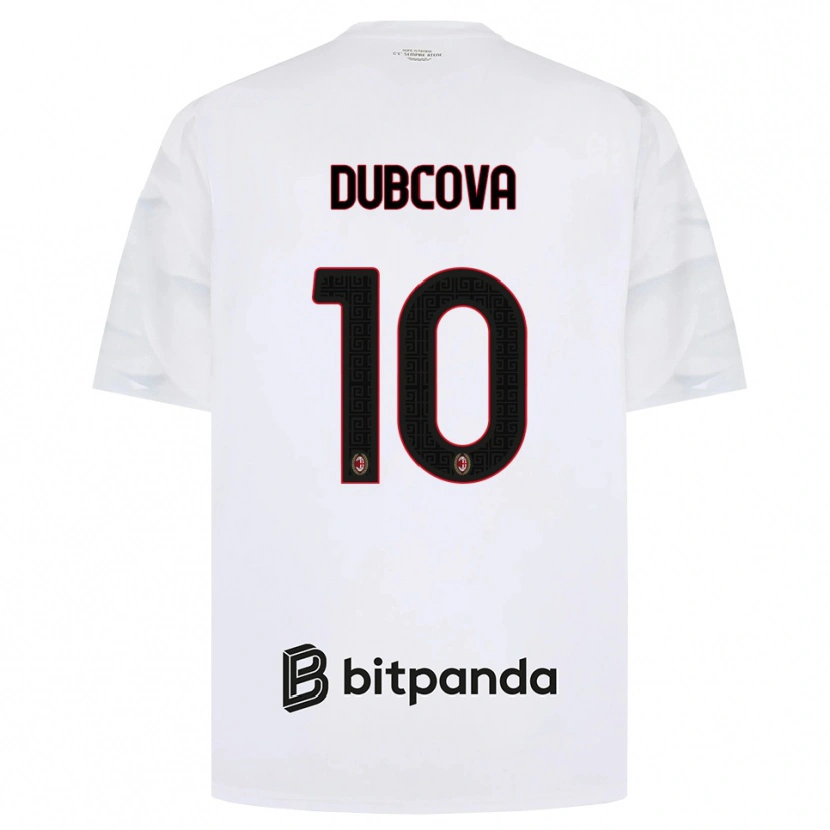 Danxen Dames Kamila Dubcova #10 Wit Rood Zwart Uitshirt Uittenue 2026/27 T-Shirt België