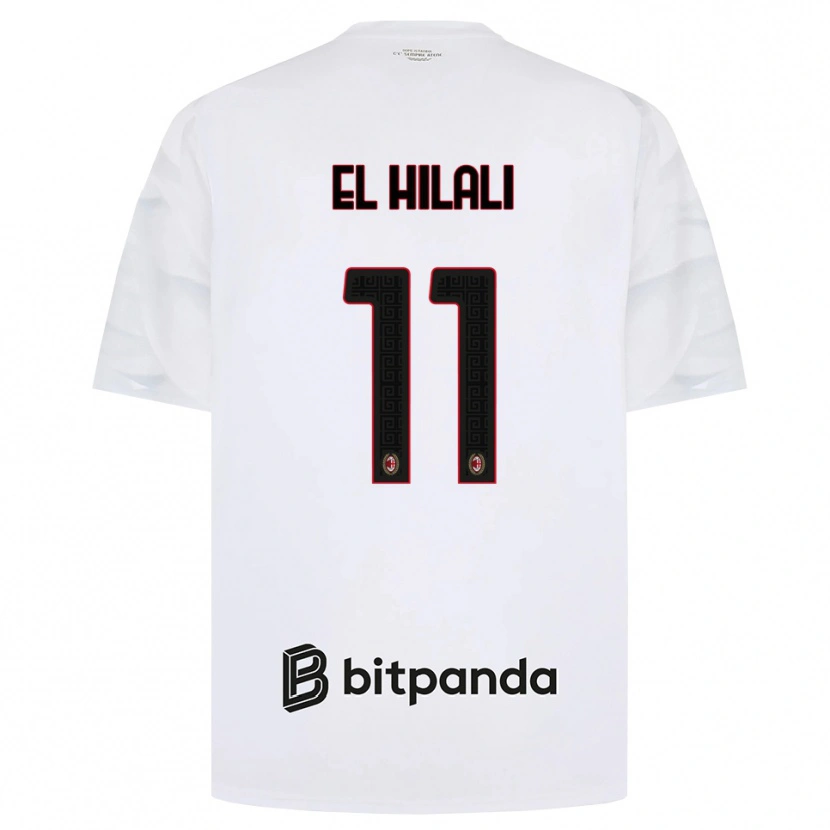 Danxen Dames Youns El Hilali #11 Wit Rood Zwart Uitshirt Uittenue 2026/27 T-Shirt België