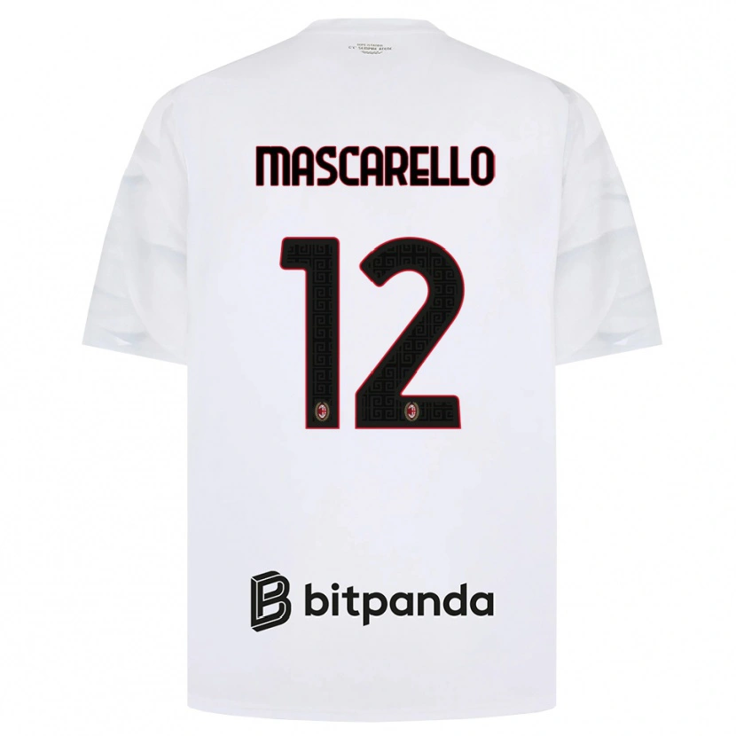 Danxen Dames Marta Mascarello #12 Wit Rood Zwart Uitshirt Uittenue 2026/27 T-Shirt België