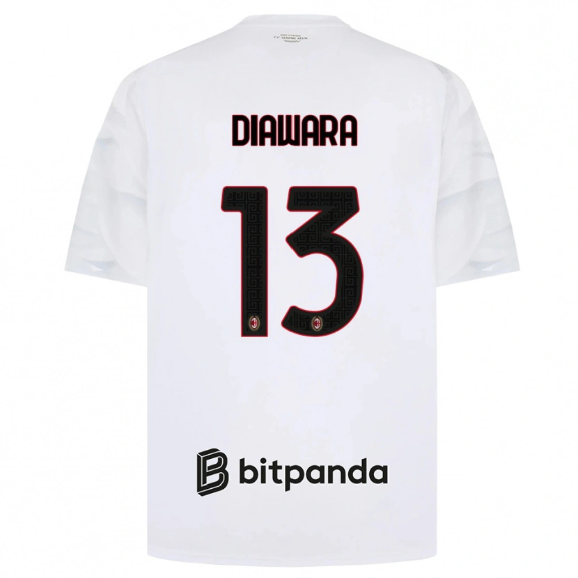 Danxen Dames Sankhoun Diawara #13 Wit Rood Zwart Uitshirt Uittenue 2026/27 T-Shirt België