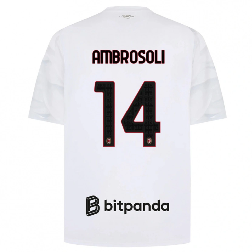 Danxen Dames Pietro Ambrosoli #14 Wit Rood Zwart Uitshirt Uittenue 2026/27 T-Shirt België