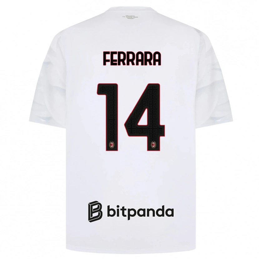 Danxen Dames Francesco Ferrara #14 Wit Rood Zwart Uitshirt Uittenue 2026/27 T-Shirt België