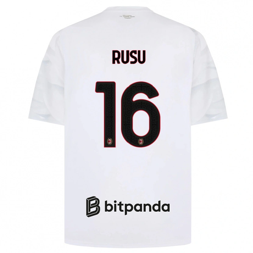 Danxen Dames Ryan Rusu #16 Wit Rood Zwart Uitshirt Uittenue 2026/27 T-Shirt België
