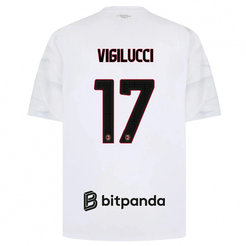 Danxen Dames Valery Vigilucci #17 Wit Rood Zwart Uitshirt Uittenue 2026/27 T-Shirt België