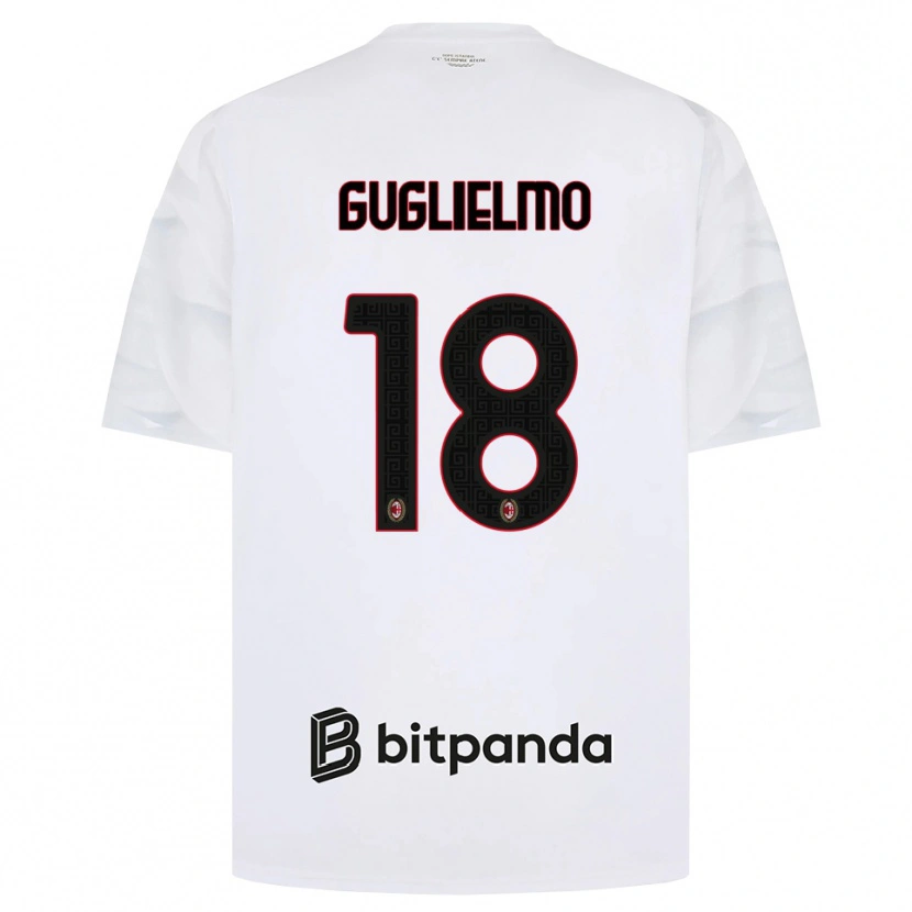 Danxen Dames Tommaso Guglielmo #18 Wit Rood Zwart Uitshirt Uittenue 2026/27 T-Shirt België